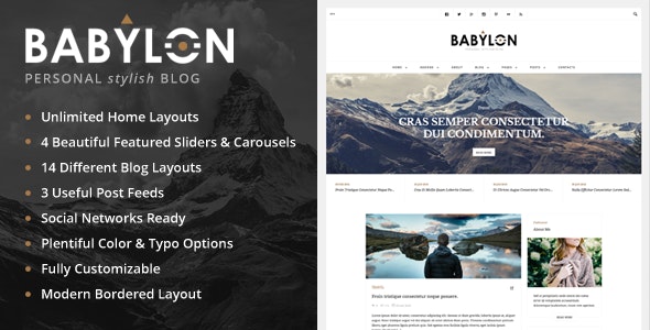 Babylon - Personal Stylish WP Blog