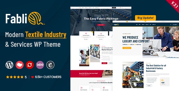 Fablio - Textile Industry WordPress Theme