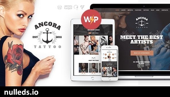 Ancora | An Urban Tattoo Salon and Ink Shop WordPress Theme