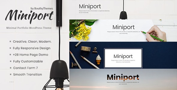 Miniport - Minimal Portfolio WordPress Theme