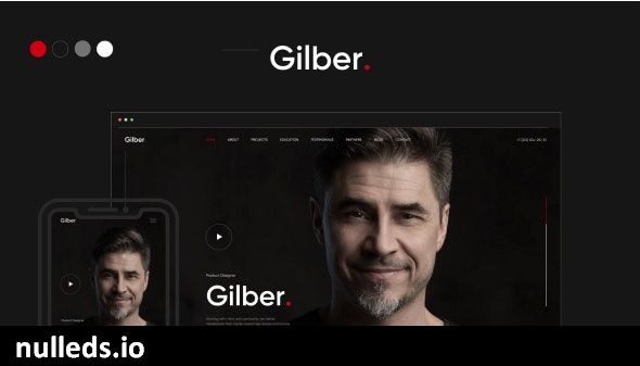 Gilber - Personal CV/Resume WordPress Theme