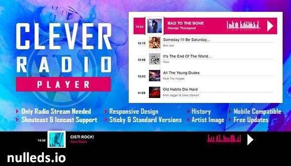 CLEVER - HTML5 Radio Player With History - Shoutcast and Icecast - WordPress Plugin