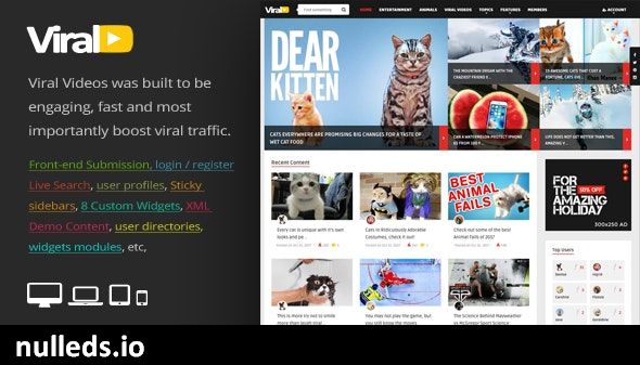 ViralVideo - Responsive Magazine WordPress Theme