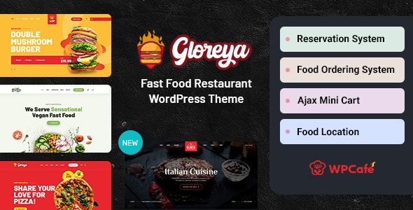 Restaurant Fast Food & Delivery WooCommerce Theme - Gloreya