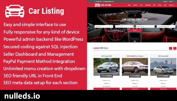 Carlisting - Auto and Car Listing Multi-Vendor Directory CMS