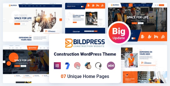 BildPress - Construction WordPress Theme + RTL