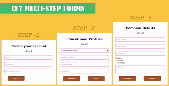 Contact Form 7 - CF7 Multi-Step Forms