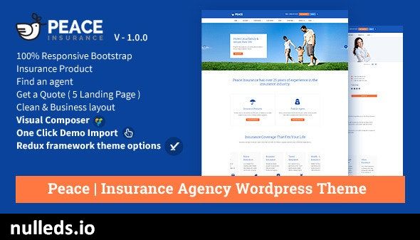 Peace – Insurance Agency WordPress Theme