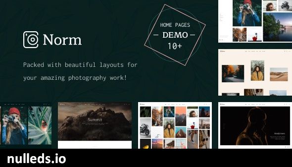 Norm - Photography Elementor WordPress Theme