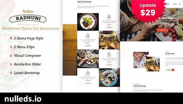 Italian Radhuni - Food & Resturant WordPress Theme