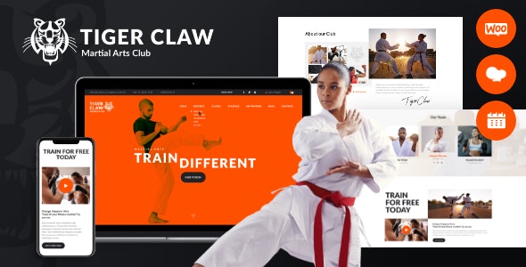 Tiger Claw | Martial Arts School and Fitness Center WordPress Theme