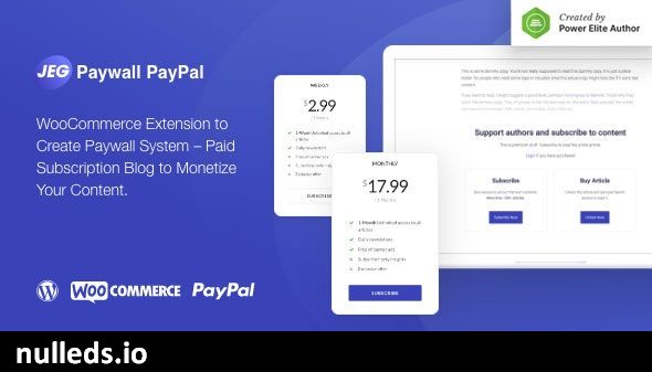 Jeg Paywall & Content Subscriptions System with Paypal for WooCommerce