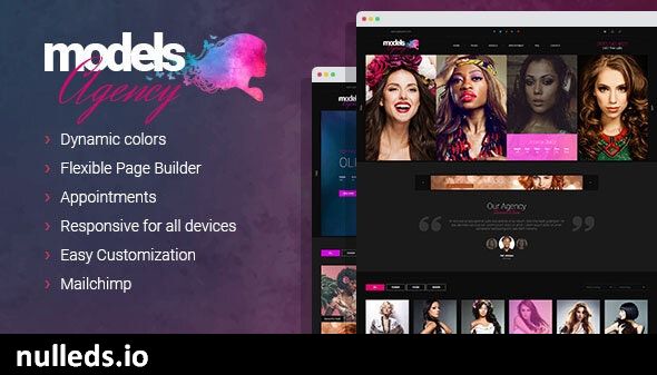 Models Agency - Fashion Portfolio WordPress theme