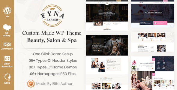 Fyna - Beauty salon and Spa WordPress Theme