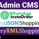 Admin CMS for WhatsApp Insta Order - jQuery JSON Store Shop - jQuery XML Store Shop