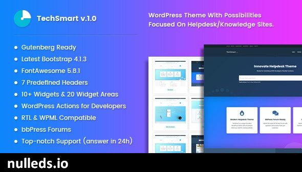 TechSmart - Helpdesk and Knowledge Base WordPress Theme