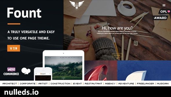 Fount - One & Multipage Hybrid WordPress Theme