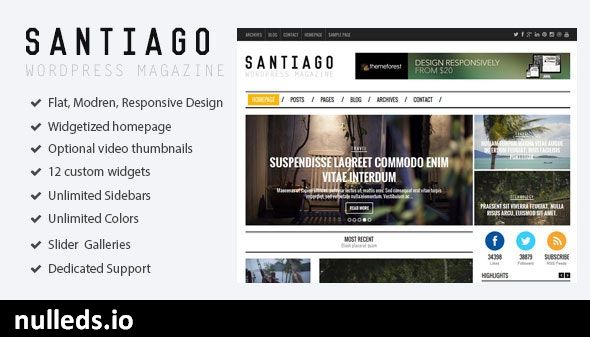 Santiago - Responsive WordPress Magazine Theme