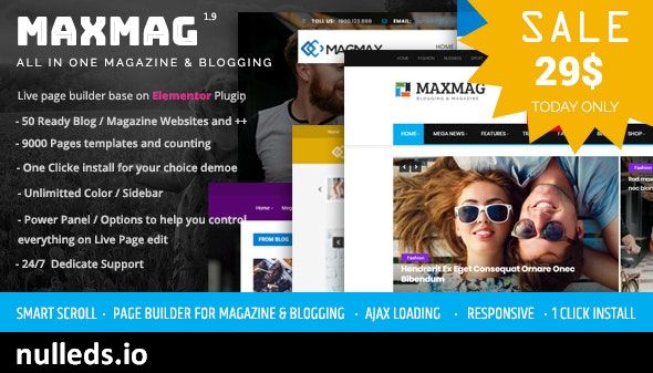 Maxmag - Magazine and Blogging WordPress Theme