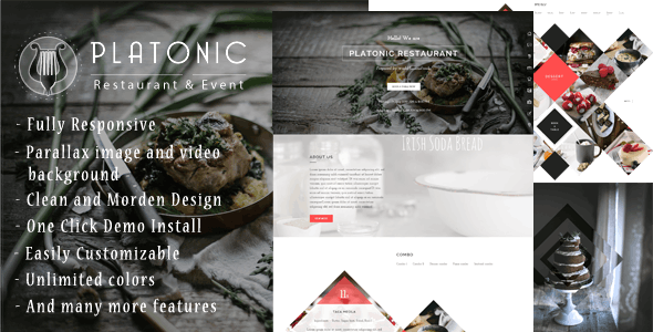 Platonic - Restaurant & Event WordPress Theme