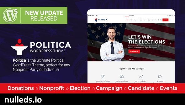 Politica - A Modern Political Party & Candidate WordPress Theme