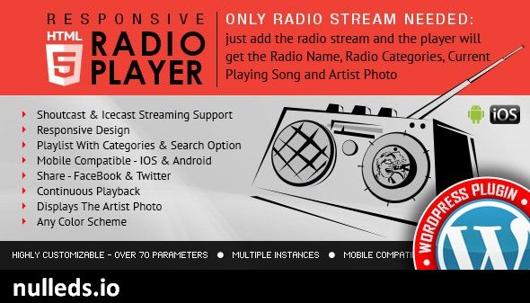 Radio Player Shoutcast & Icecast WordPress Plugin