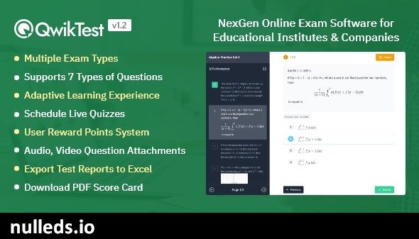 QwikTest - NexGen Online Exam & Quiz Software