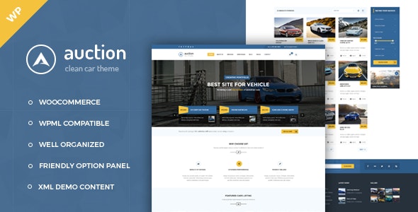 Auction - Car Dealer WooCommerce WordPress Theme