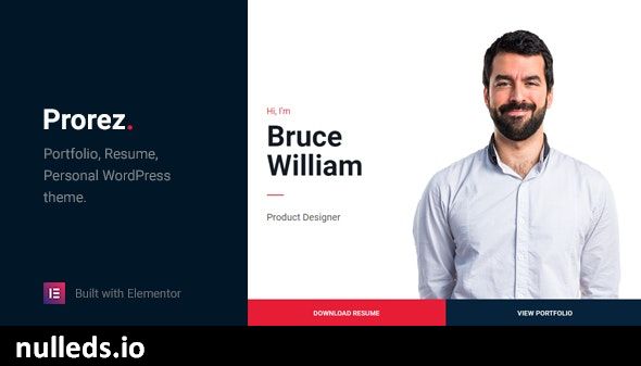 Prorez - One Page Resume WordPress Theme