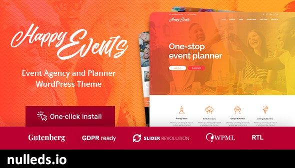 Happy Events - Holiday Planner & Event Agency WordPress Theme