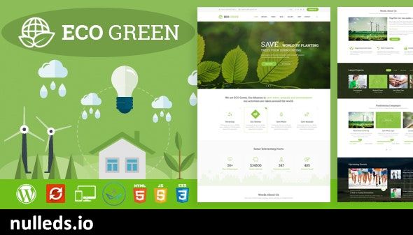 Eco Green - WordPress Theme for  Environment and Renewable Energy Company