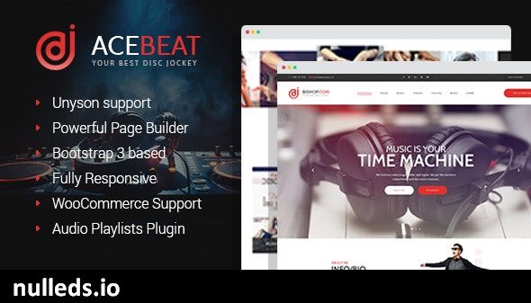 AceBeat - DJ Personal Page WordPress Theme