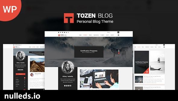 Tozen – Personal WordPress Blog Theme