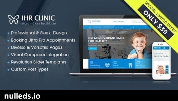 IHR Clinic - Medical and Health Care WordPress theme