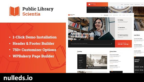 Scientia | Public Library & Book Store Education WordPress Theme