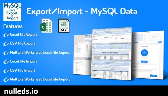 Export/Import - MySQL Data