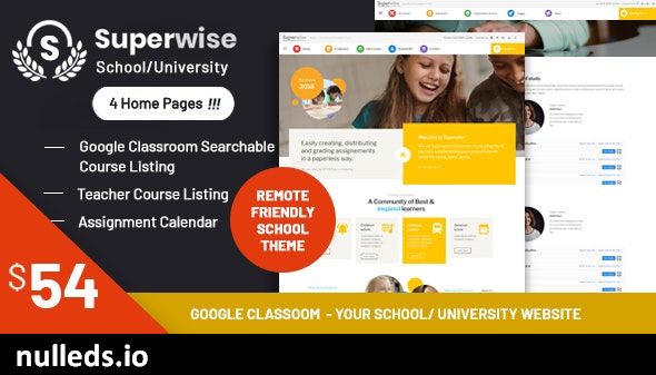 Superwise - Modern Education and Google Classroom WordPress Theme