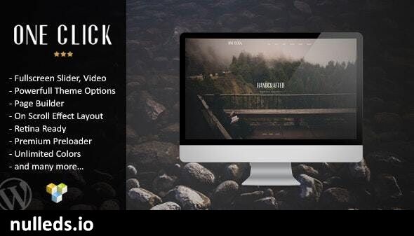 One Click – Parallax One Page Wordpress Theme