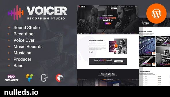 Voicer - Recording and Sound Studio WordPress Theme