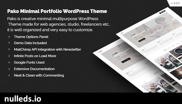 Pako Minimal Portfolio WordPress Theme