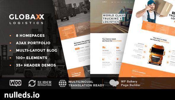 Globax - Logistics WordPress Theme + Woocommerce