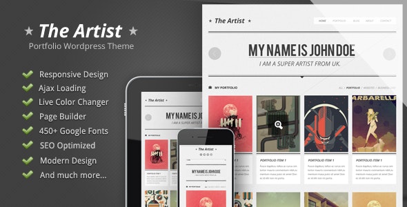 The Artist - Clean Responsive Portfolio Theme