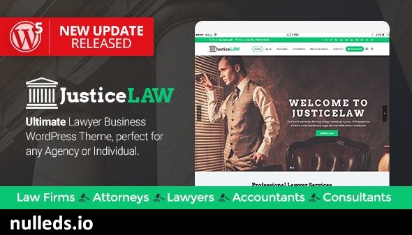 JusticeLAW - A Theme for Lawyers and Consultants