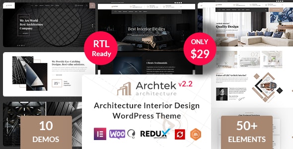 Archtek -  Architecture Interior Design WordPress Theme