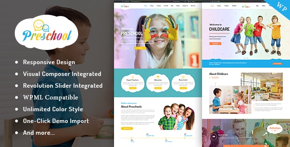 Preschool - Nurseries Kindergarten WordPress Theme