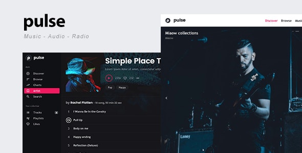 pulse - Music, Audio, Radio WordPress Theme