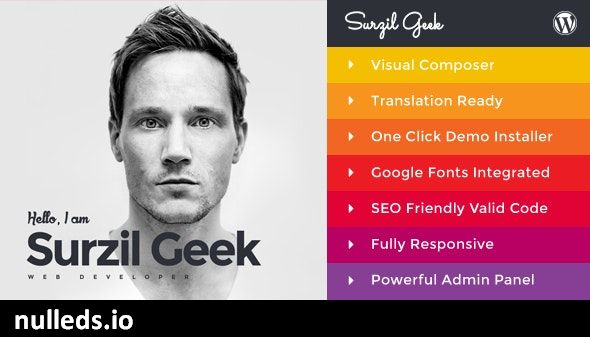 Geek - Personal Resume & Portfolio WordPress Theme