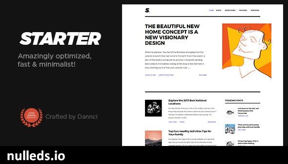 Starter - Optimized, fast & minimalist blog theme!