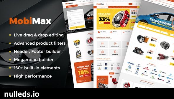 v5.5 Mobimax - Auto Parts WordPress Theme + WooCommerce Shop Nulled