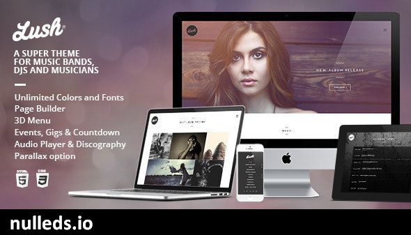 Lush - Music Band & Musician WordPress Theme